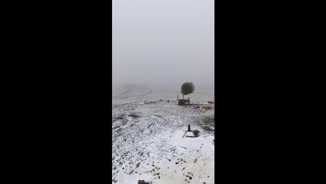 Erzurum'da Çakmak Dağı beyaza büründü