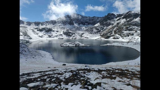 Yedigöller'de muhteşem kar manzarası