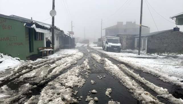 Ardahan ile Kars'ın yüksek kesimlerine kar yağdı