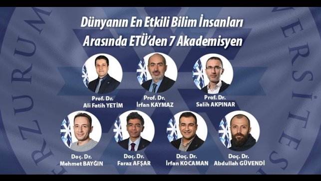 Dünyanın en etkili bilim insanları arasında ETÜ'den 7 akademisyen