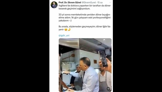 Iğdır Üniversitesi Rektörü döner tezgahına geçti