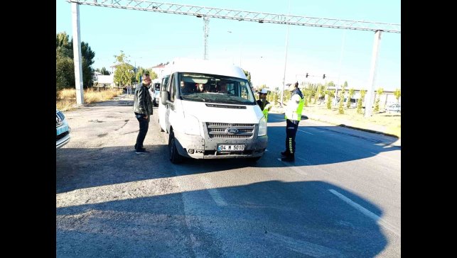 Patnos'ta taşımalı eğitim servislerinde güvenlik denetimi