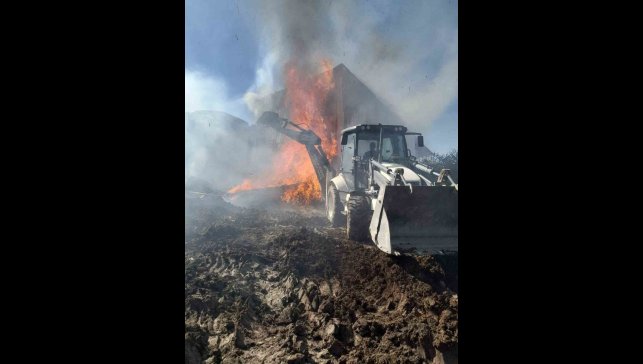 Elazığ'da samanlık yangını