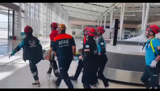 Elazığ Havalimanı'nda deprem tatbikatı