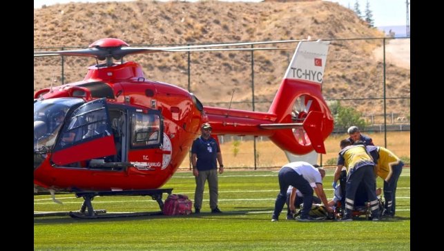 100 kilometre uzaklıktaki hastaya hava ambulansı ulaştı