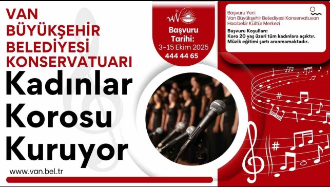 Van Büyükşehir Belediyesi kadınlar korosu kuruyor