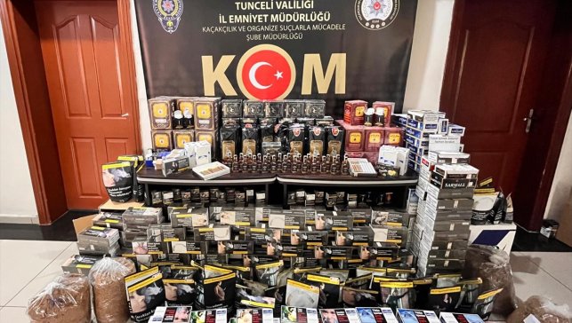 Tunceli'de kaçak tütün operasyonu