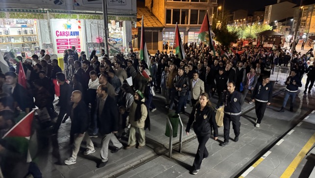 Ağrı'da Gazze'ye destek yürüyüşü yapıldı