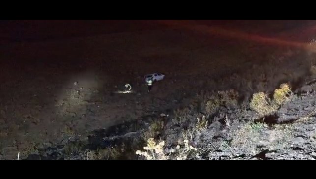 Erzurum'da otomobil 50 metrelik uçuruma yuvarlandı: 1 yaralı