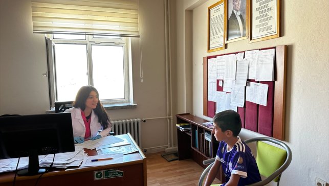 Çemişgezek'te öğrenciler sağlık taramasından geçirildi