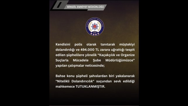 Kendini polis olarak tanıtan dolandırıcı tutuklandı