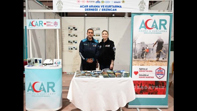 Erzincan'dan ACAR Arama Kurtarma Gençlik ve Eğitim Derneği katıldı