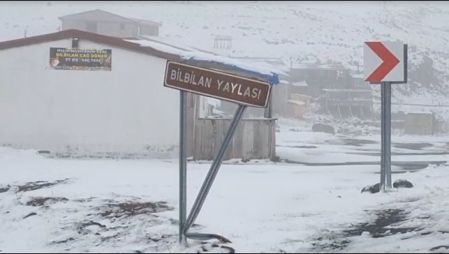 Bülbülan Yaylası beyaza büründü