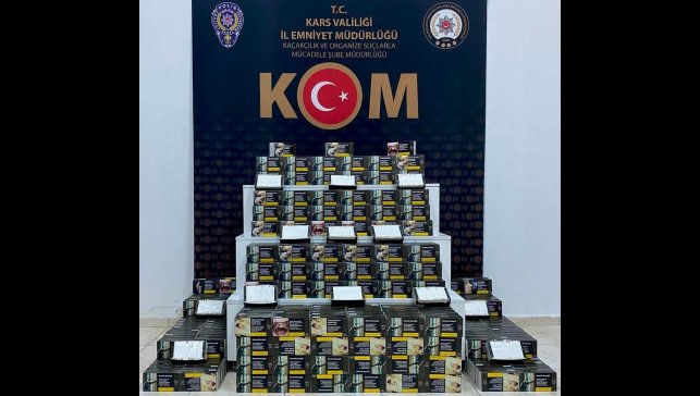 Kars'ta 100 bin boş makaron ele geçirildi