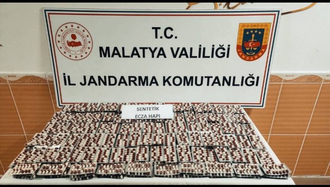 Malatya'da 4 bin 438 adet uyuşturucu hap ele geçirildi