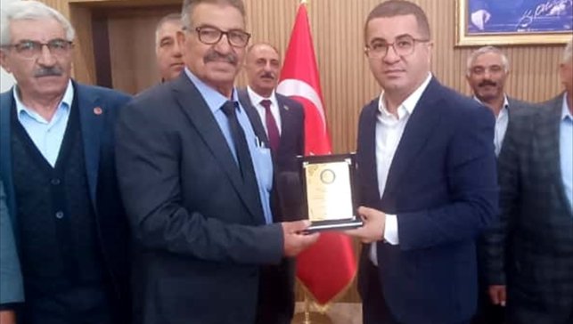 Kağızman'da muhtarlardan Kaymakam Daştan'a ziyaret