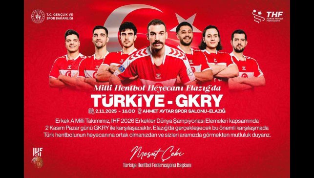 Milli hentbol heyecanı Elazığ'da