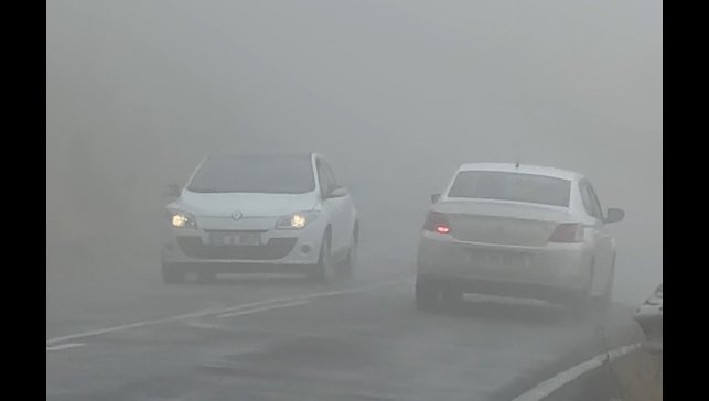 Yüksekova-Şemdinli kara yolunda yoğun sis