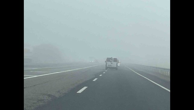 Kars-Gürcistan kara yolunda yoğun sis