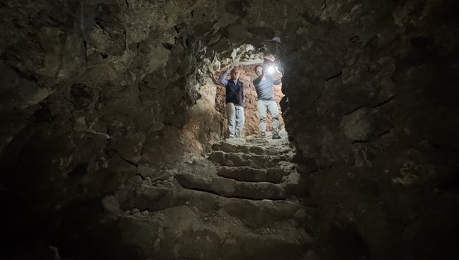 Harput Kalesi'nde bulunan Roma dönemine ait gizli geçidin restorasyonu tamamlandı