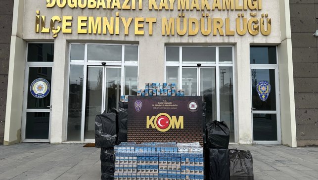Ağrı'da 10 bin paket gümrük kaçağı sigara ele geçirildi, 2 şüpheli tutuklandı
