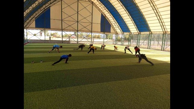 Korkut'ta atletizm antrenmanları sürüyor