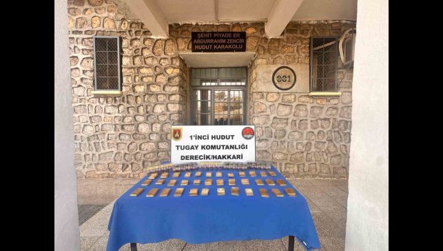 Hakkari'de 36 kilo sarma altın ele geçirildi