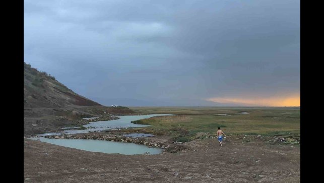 Aniden bastıran sağanak kaplıca keyfini böldü