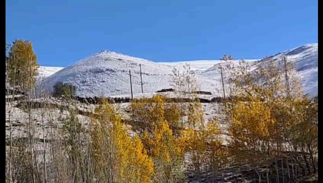 Hamur'daki Karlıca köyünde dağlar karla kaplandı, kartpostallık manzaralar oluştu