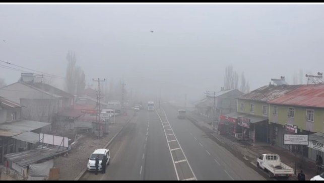 Ağrı'da sis etkili oldu