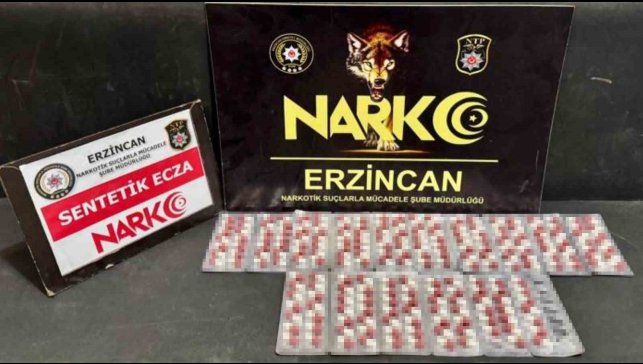 Erzincan'da 216 adet sentetik ecza ele geçirildi