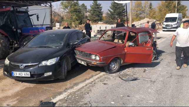 Elazığ'da trafik kazası: 1 ölü