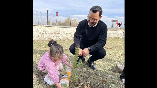 Akyaka'da fidan dikimi etkinliği
