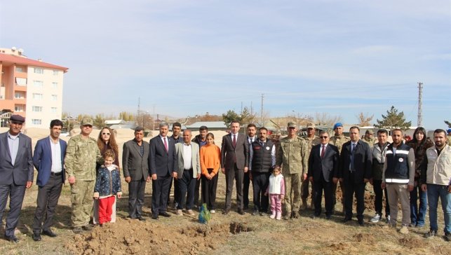 Çaldıran'da fidanlar toprakla buluşturuldu