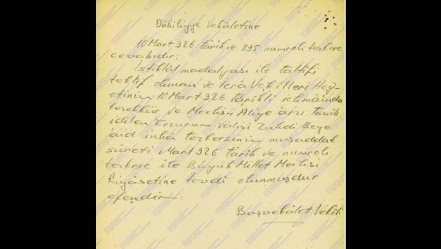 Erzurum Valisine İstiklal Madalyası