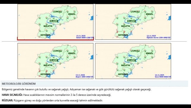 Tunceli'de sağanak yağış etkili oldu