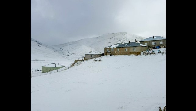 Başkale'de kar yağışı etkili oldu