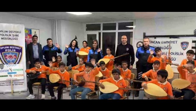 Erzincan'da öğrencilere bağlama desteği