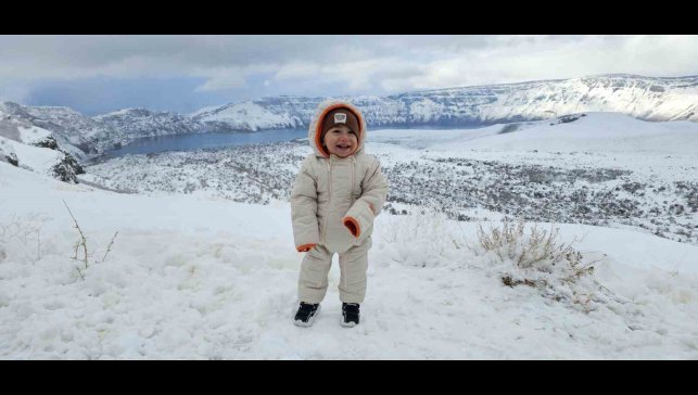 Nemrut Kalderası beyaz gelinliğini giydi