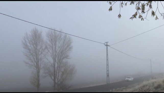 Patnos'ta yoğun sis yaşamı olumsuz etkiledi