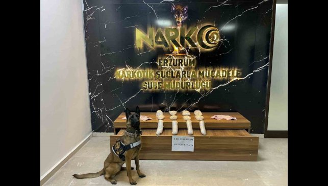 Erzurum'da 4 kilo 100 gram uyuşturucu ele geçirildi