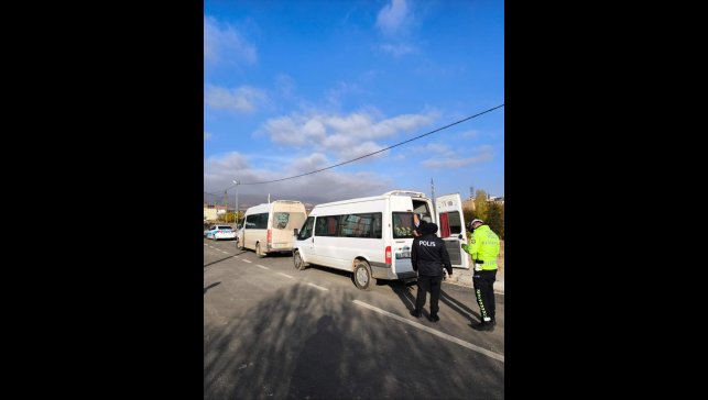 Baskil'de okul servis araçları denetlendi