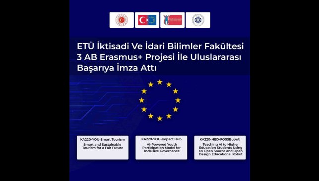 ETÜ İktisadi ve İdari Bilimler Fakültesi 3 AB Erasmus+ projesi ile uluslararası başarıya imza attı