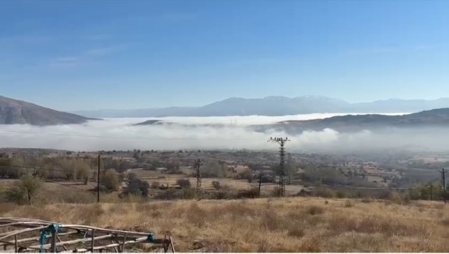 Doğanşehir'de sis etkili oldu