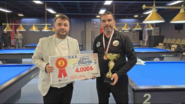 Battalgazi'de 3 Bant Bilardo Turnuvası sona erdi