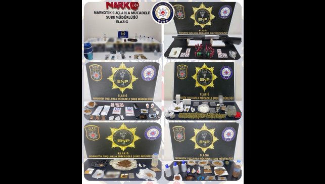 Elazığ'da uyuşturucu operasyonu: 19 tutuklama