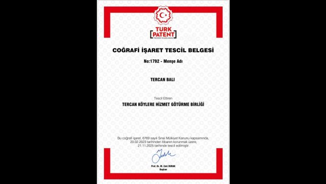 Tercan Balı Erzincan'ın 14. Coğrafi İşaretli ürünü oldu