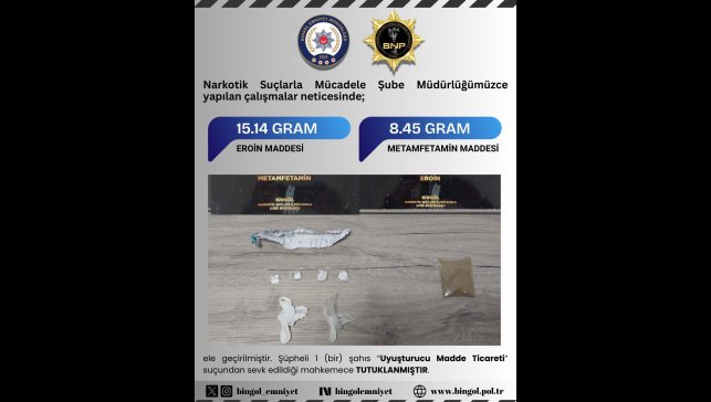 Bingöl'de uyuşturucu operasyonu