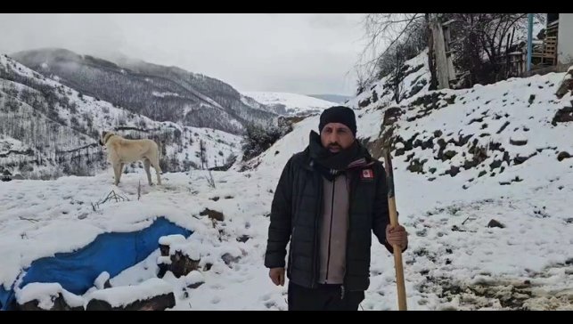 Erzincan'ın Refahiye ilçesinde kar yağışı etkili oldu