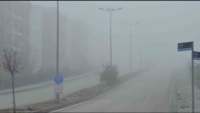 Elazığ'da yoğun sis, bir mahalle adeta kayboldu